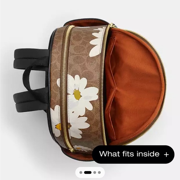 NWT coach Court Backpack In Signature Canvas With Floral Print - Picture 6 of 8